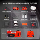 Kit Macaco Elétrico 4 em 1 — Compressor de Ar, Chave de Impacto 480 N.m, Lanterna LED e Macaco Hidráulico 5 Toneladas 12V