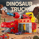 Caminhão Dinossauro Lançador + 6 Carrinhos e 6 Bolinhas