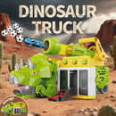 Caminhão Dinossauro Lançador + 6 Carrinhos e 6 Bolinhas