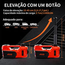Kit Macaco Elétrico 4 em 1 — Compressor de Ar, Chave de Impacto 480 N.m, Lanterna LED e Macaco Hidráulico 5 Toneladas 12V