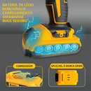 Furadeira-parafusadeira de 21V com 2 baterias, kit completo incluindo caixa de papel e acessórios, adequada para diversos cenários como projetos DIY domésticos e reparos profissionais.