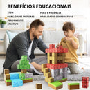 Blocos de Construção Magnética - 48/64/75 peças [+5 Bonecos GRÁTIS]